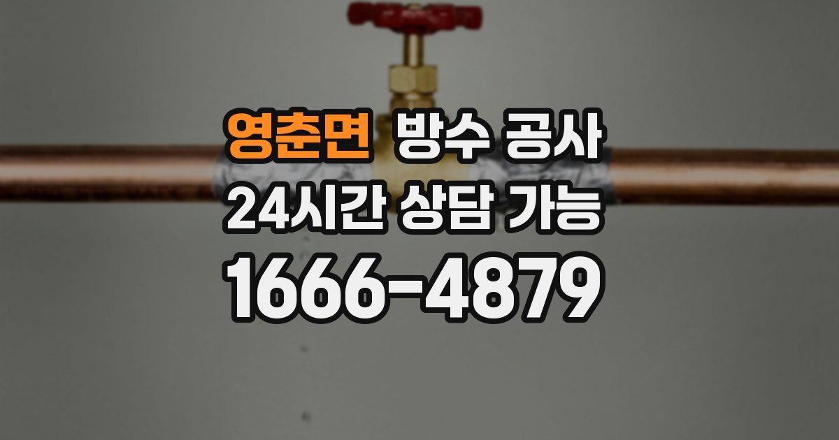 영춘면 누수탐지