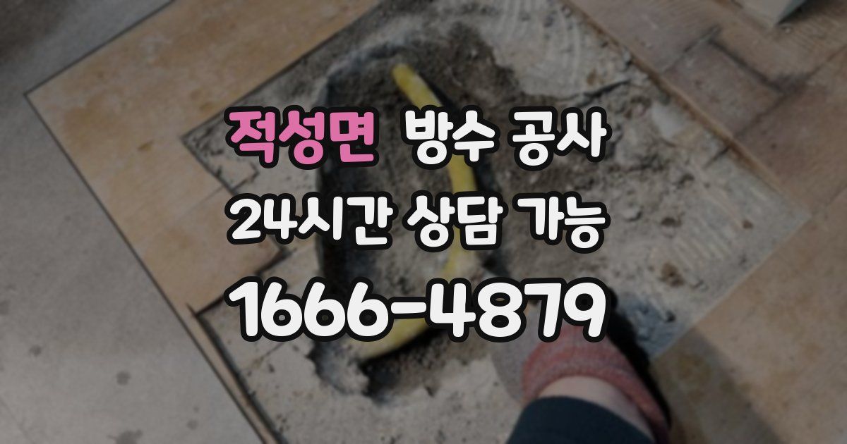 적성면 누수탐지