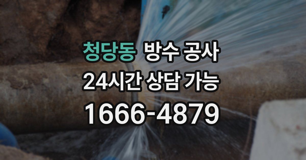 청당동 누수탐지