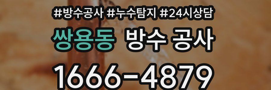 쌍용동 방수 공사