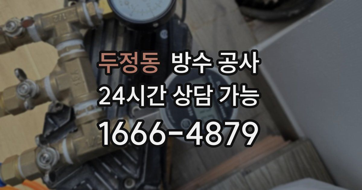 두정동 누수탐지