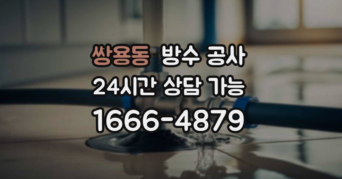 쌍용동 누수탐지