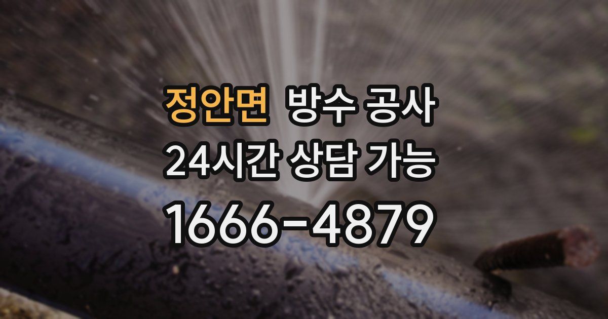 정안면 누수탐지