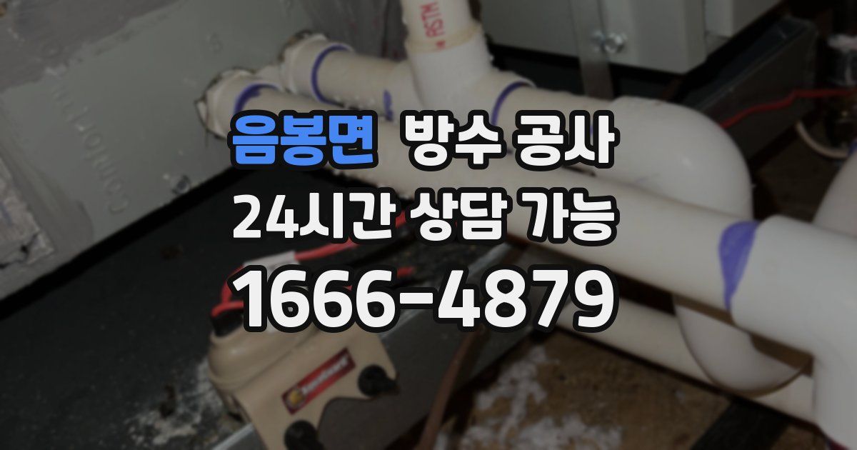 음봉면 누수탐지