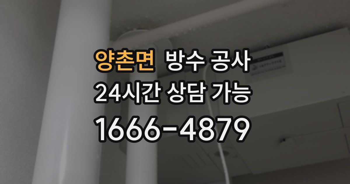 양촌면 누수탐지