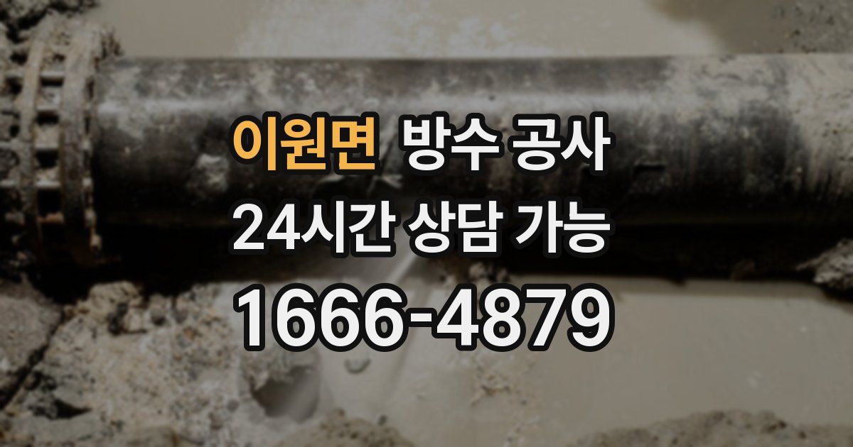 이원면 누수탐지