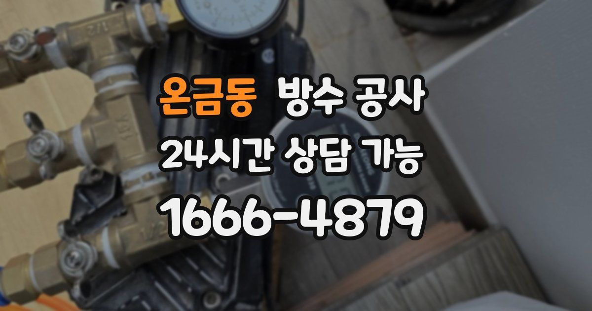 온금동 누수탐지