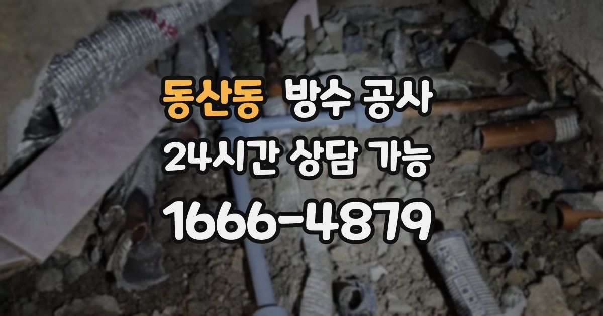 동산동 누수탐지