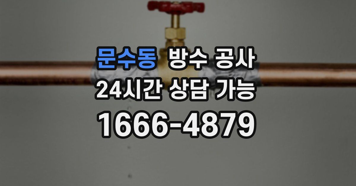 문수동 누수탐지