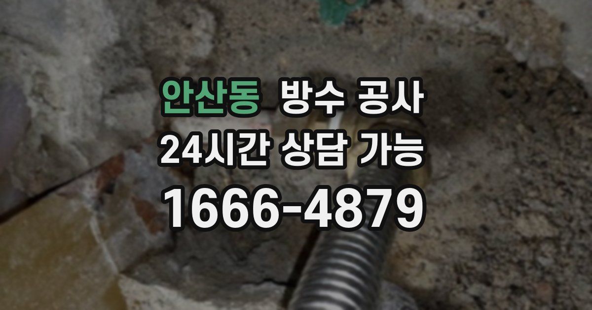 안산동 누수탐지