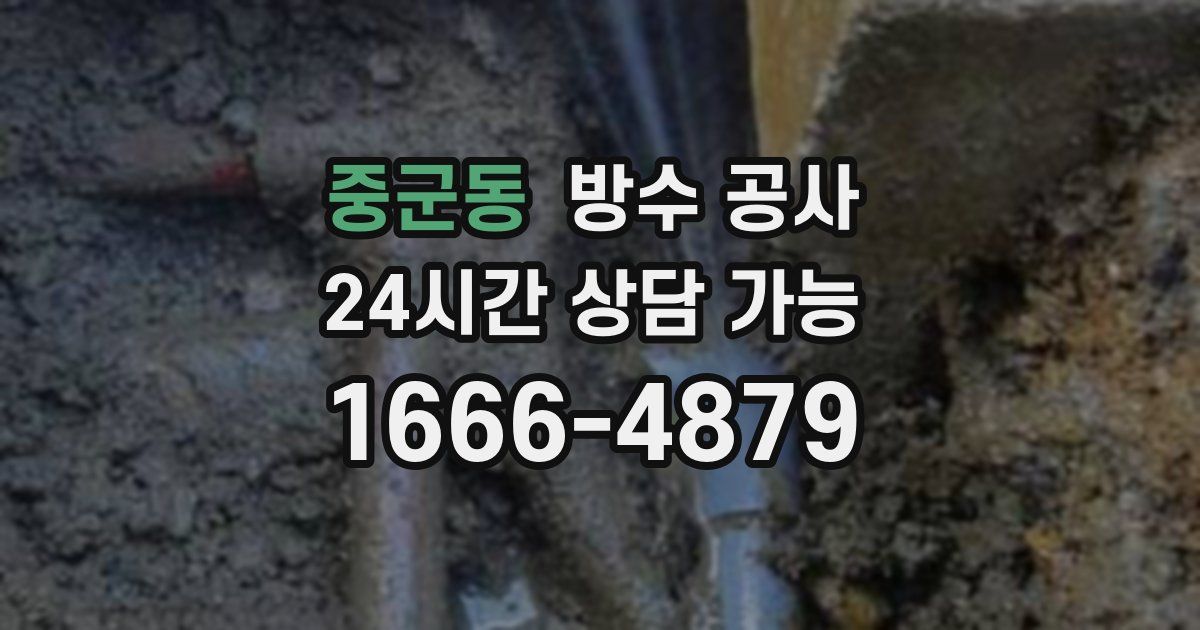 중군동 누수탐지