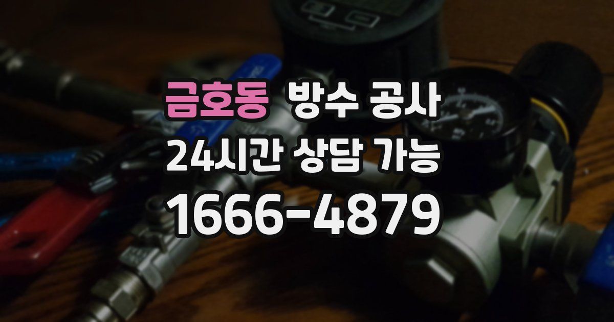 금호동 누수탐지