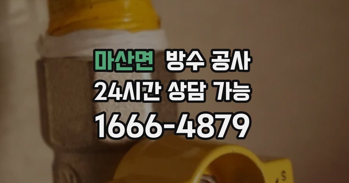 마산면 누수탐지