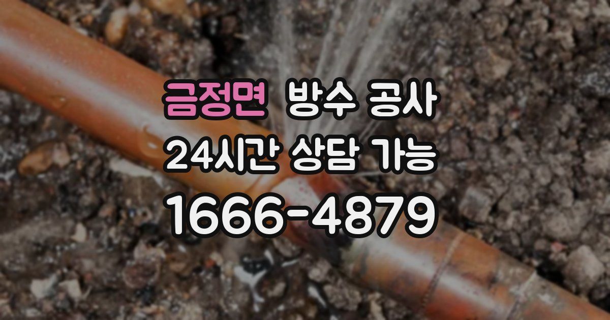 금정면 누수탐지