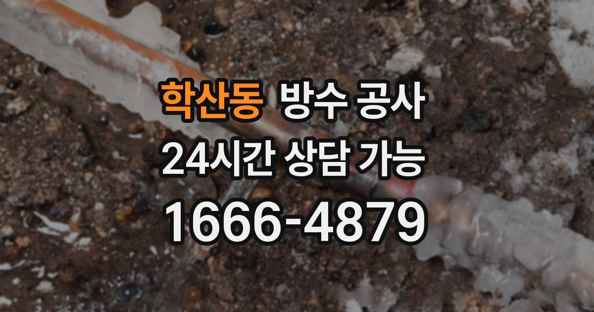 학산동 누수탐지