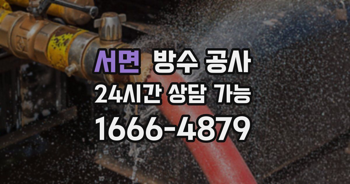 서면 누수탐지