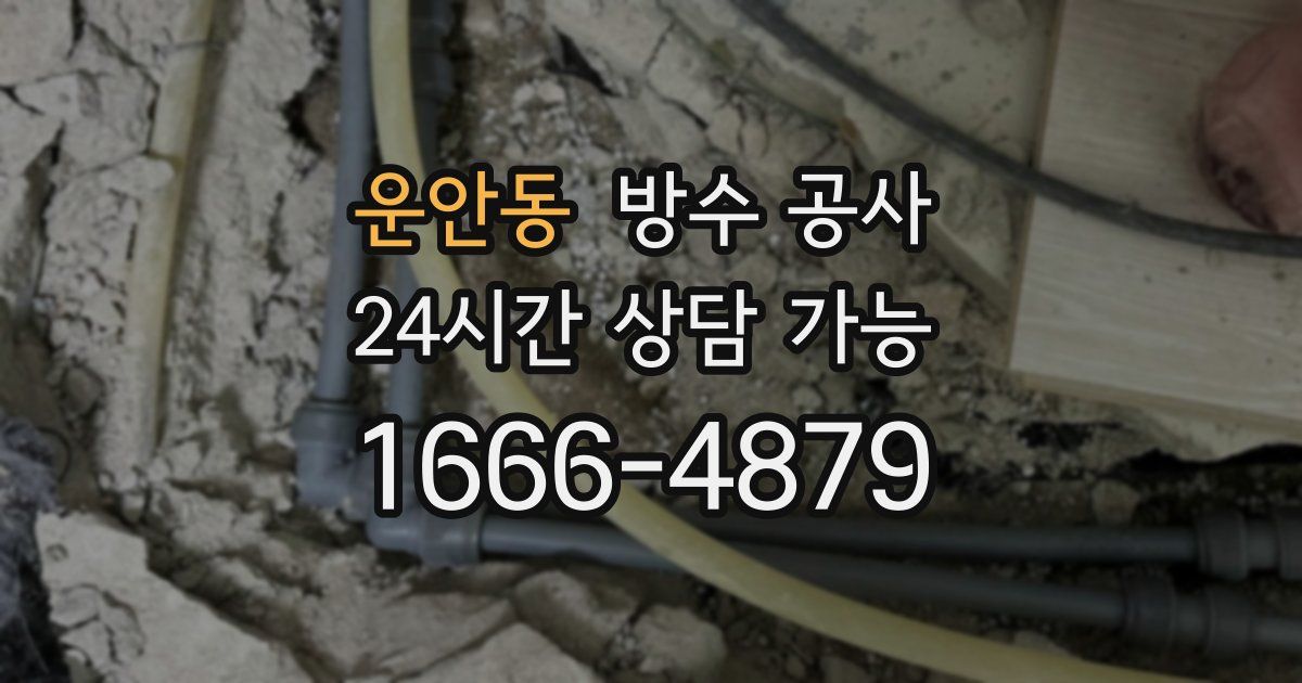 운안동 누수탐지