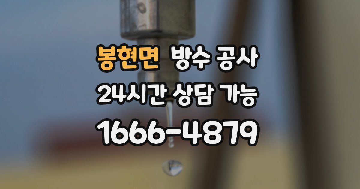 봉현면 누수탐지