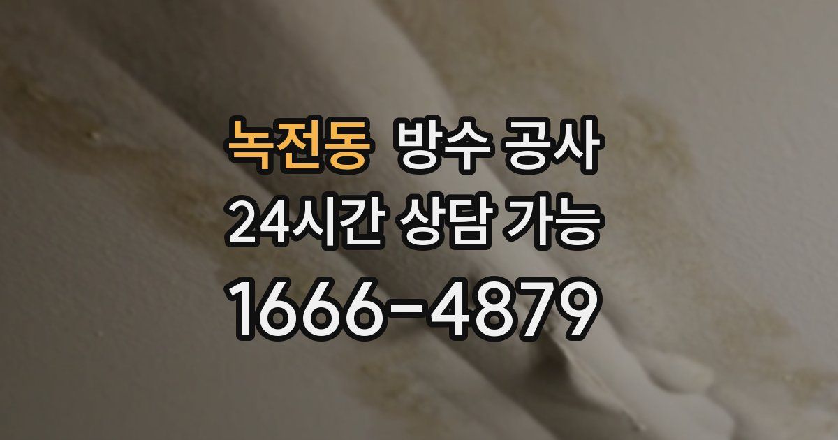 녹전동 누수탐지