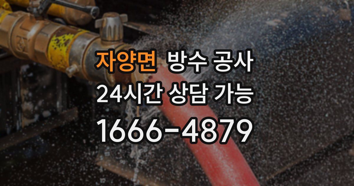 자양면 누수탐지