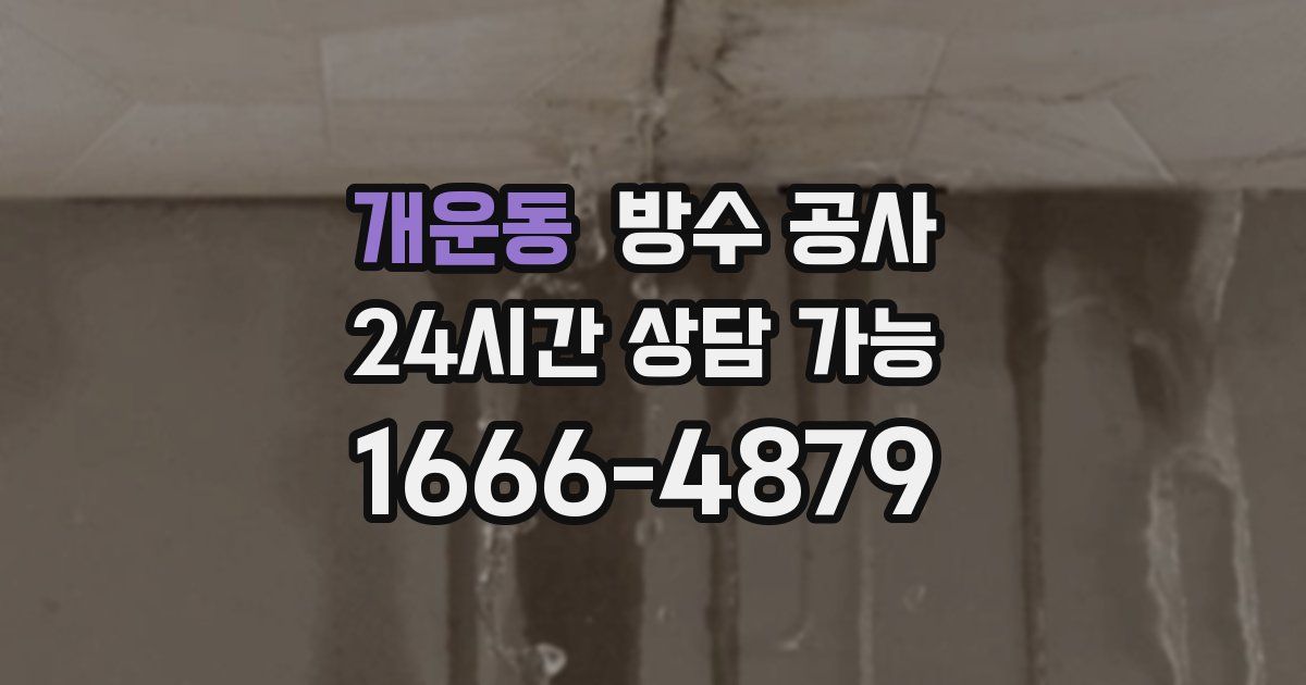 개운동 누수탐지