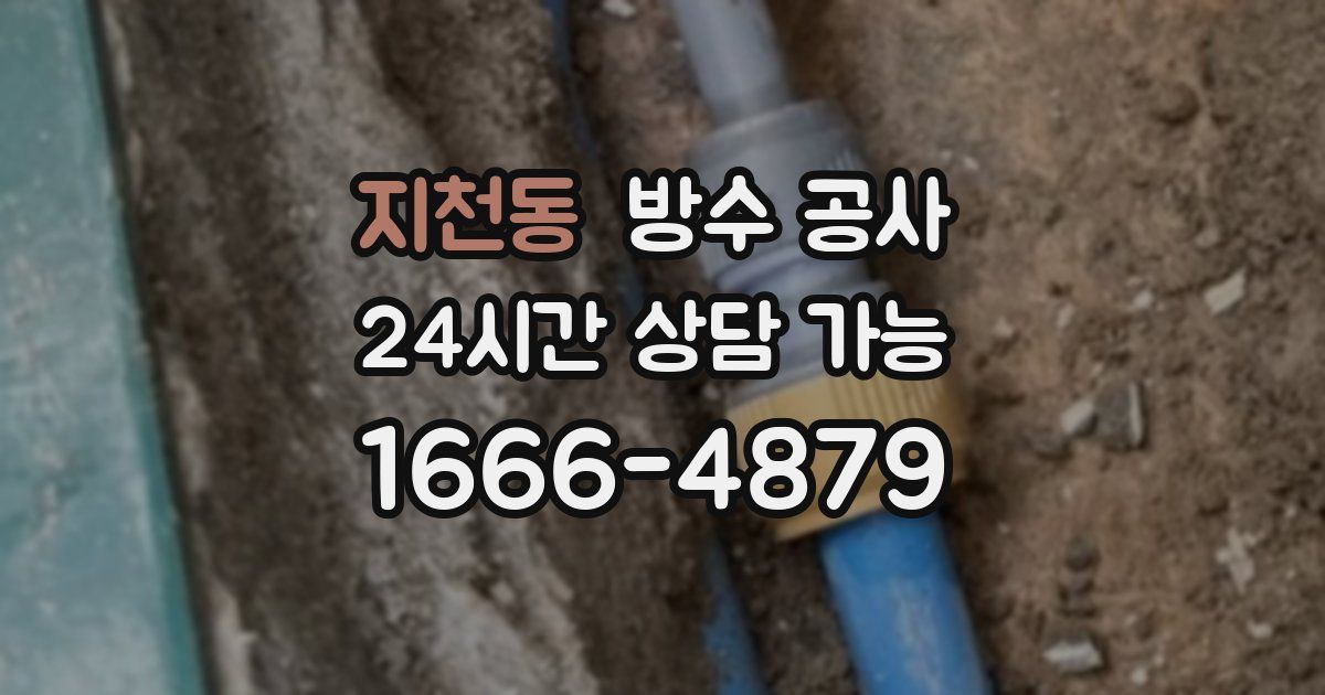 지천동 누수탐지