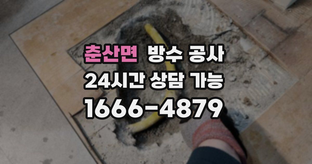 춘산면 누수탐지