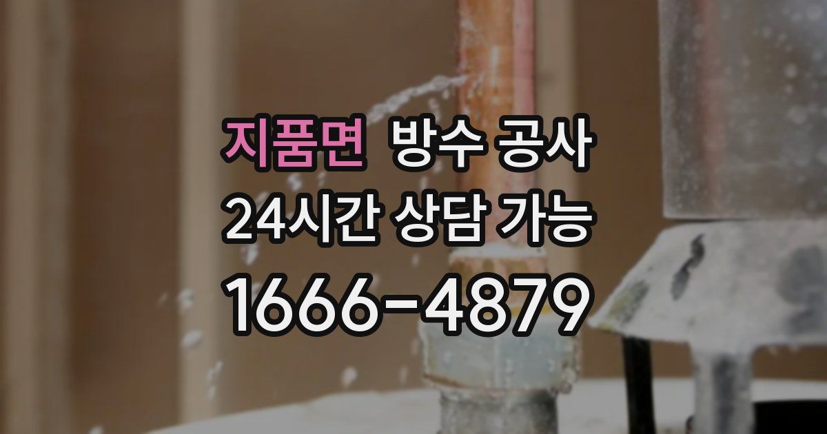 지품면 누수탐지