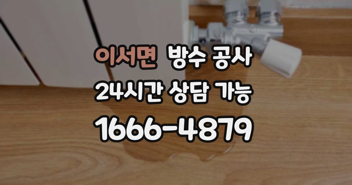 이서면 누수탐지