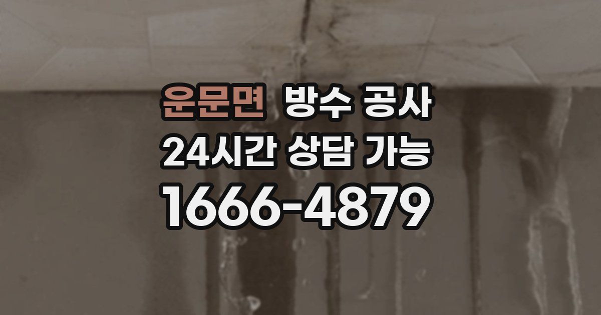 운문면 누수탐지