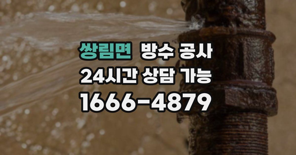 쌍림면 누수탐지