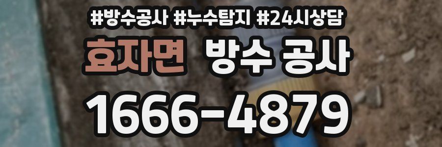 효자면 방수 공사