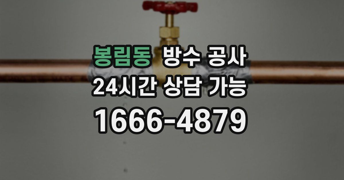 봉림동 누수탐지