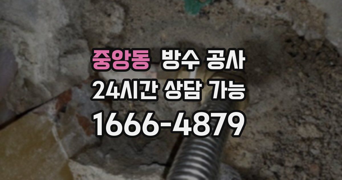 중앙동 누수탐지