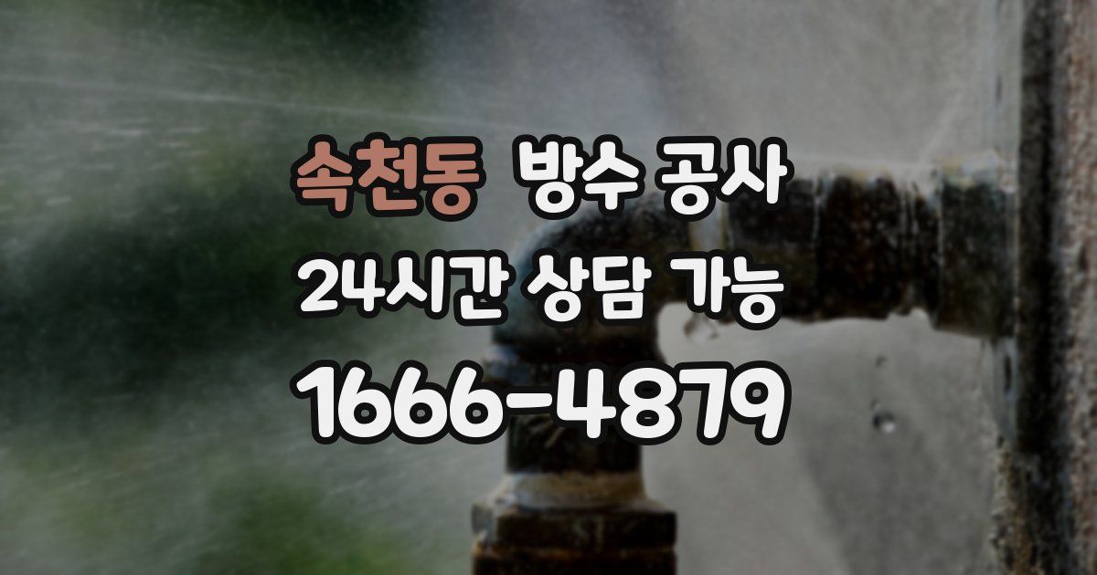 속천동 누수탐지