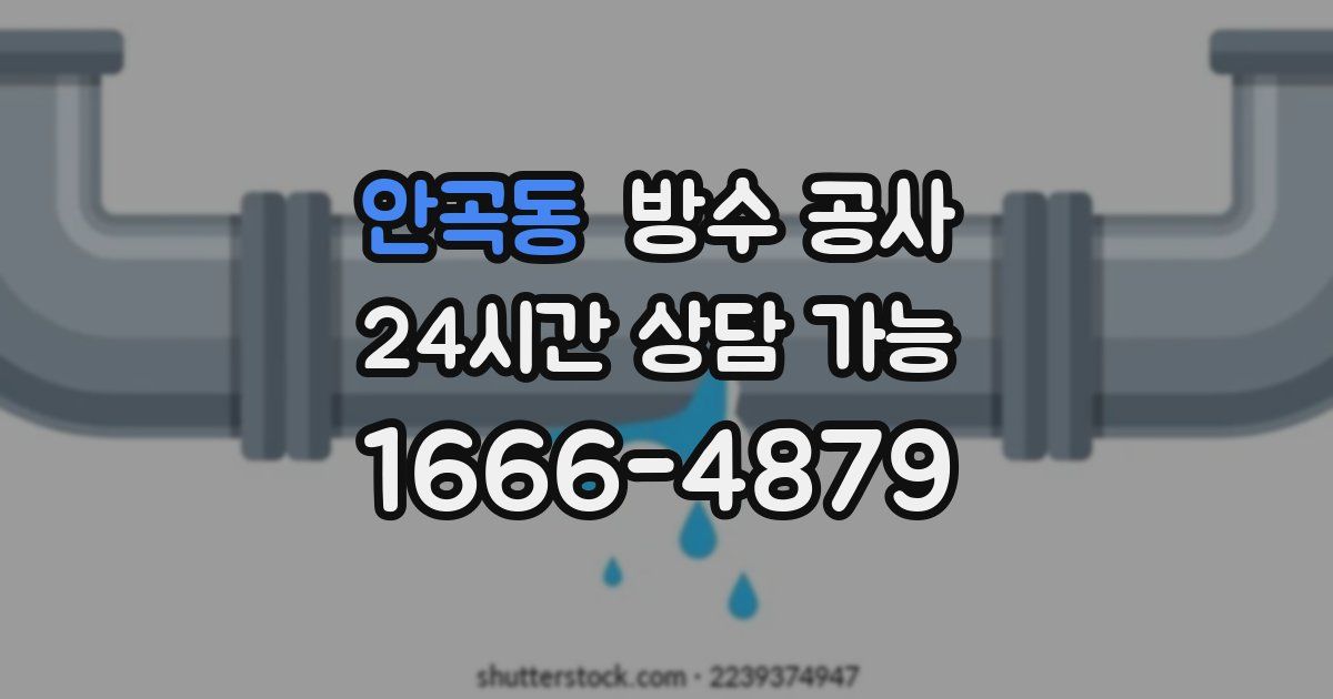 안곡동 누수탐지