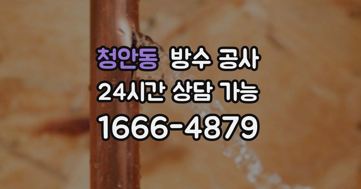 청안동 누수탐지