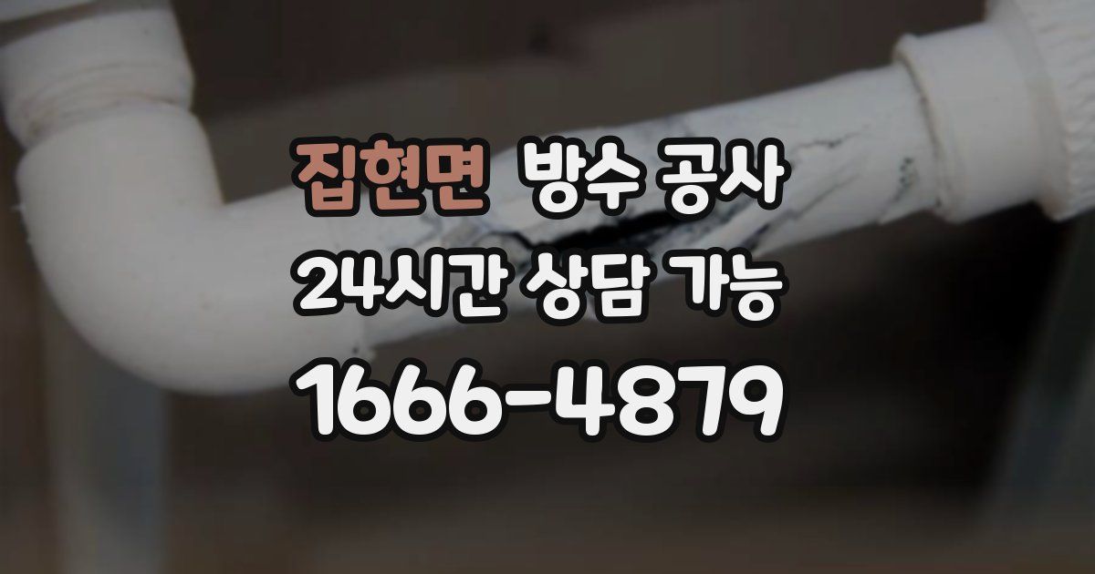 집현면 누수탐지