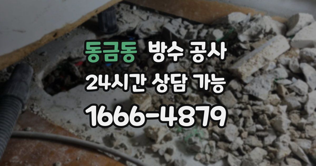 동금동 누수탐지