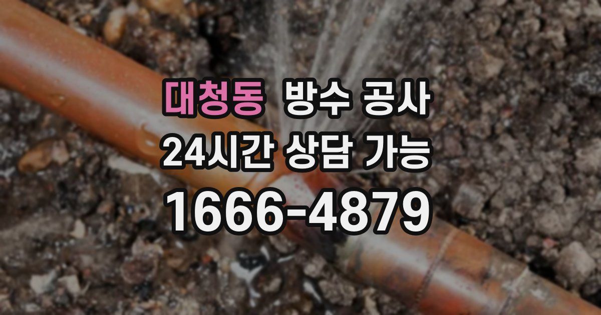 대청동 누수탐지