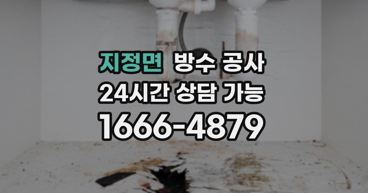지정면 누수탐지