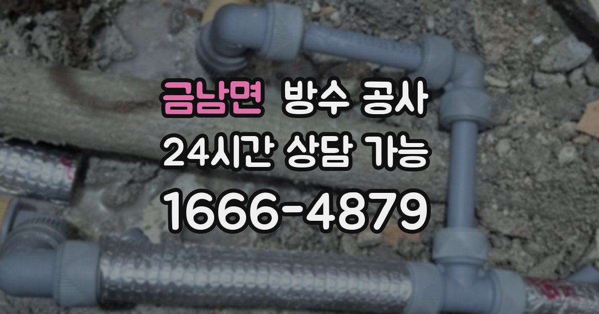 금남면 누수탐지