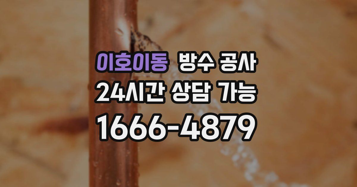 이호이동 누수탐지