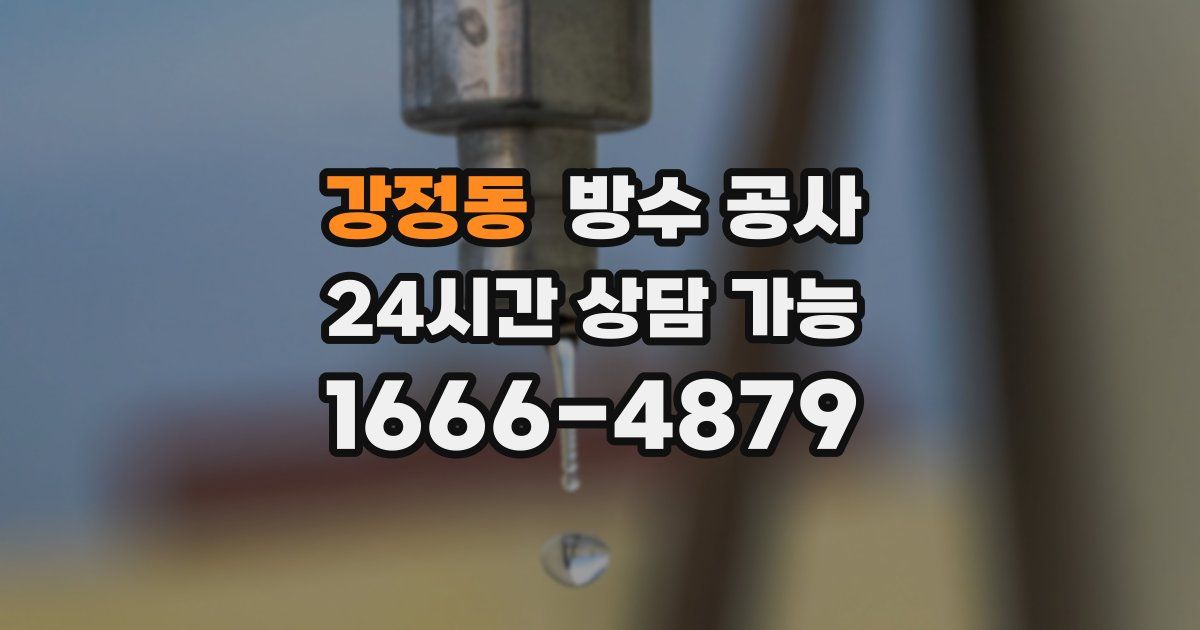 강정동 누수탐지