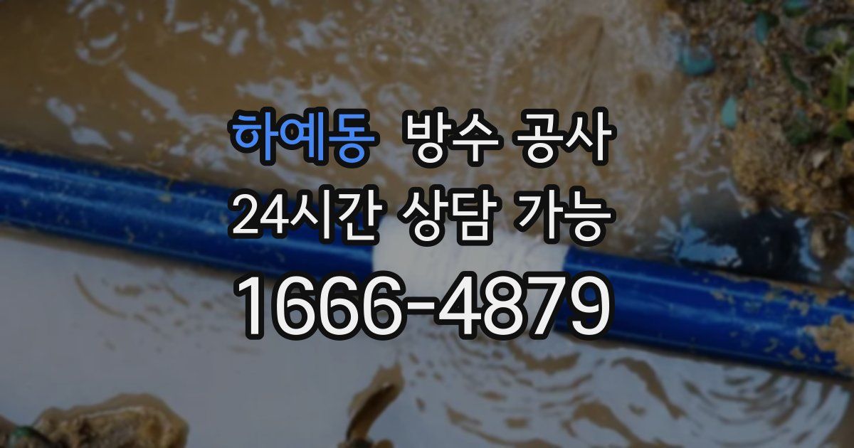 하예동 누수탐지
