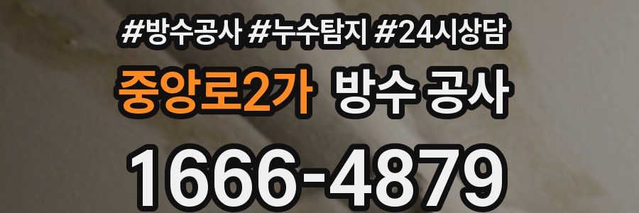 중앙로2가 방수 공사