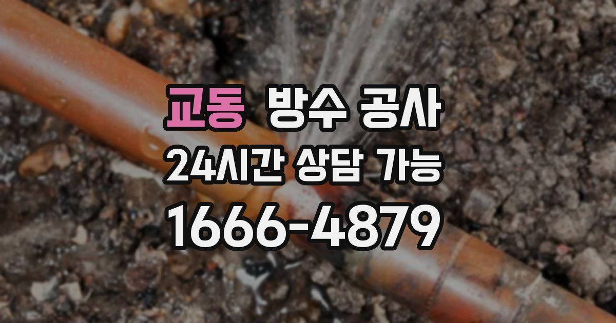 교동 누수탐지