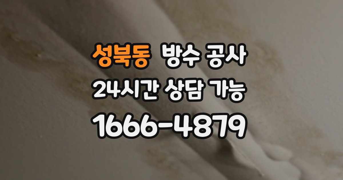 성북동 누수탐지