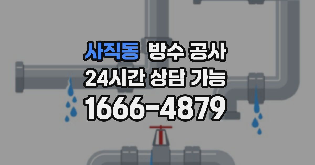 사직동 누수탐지