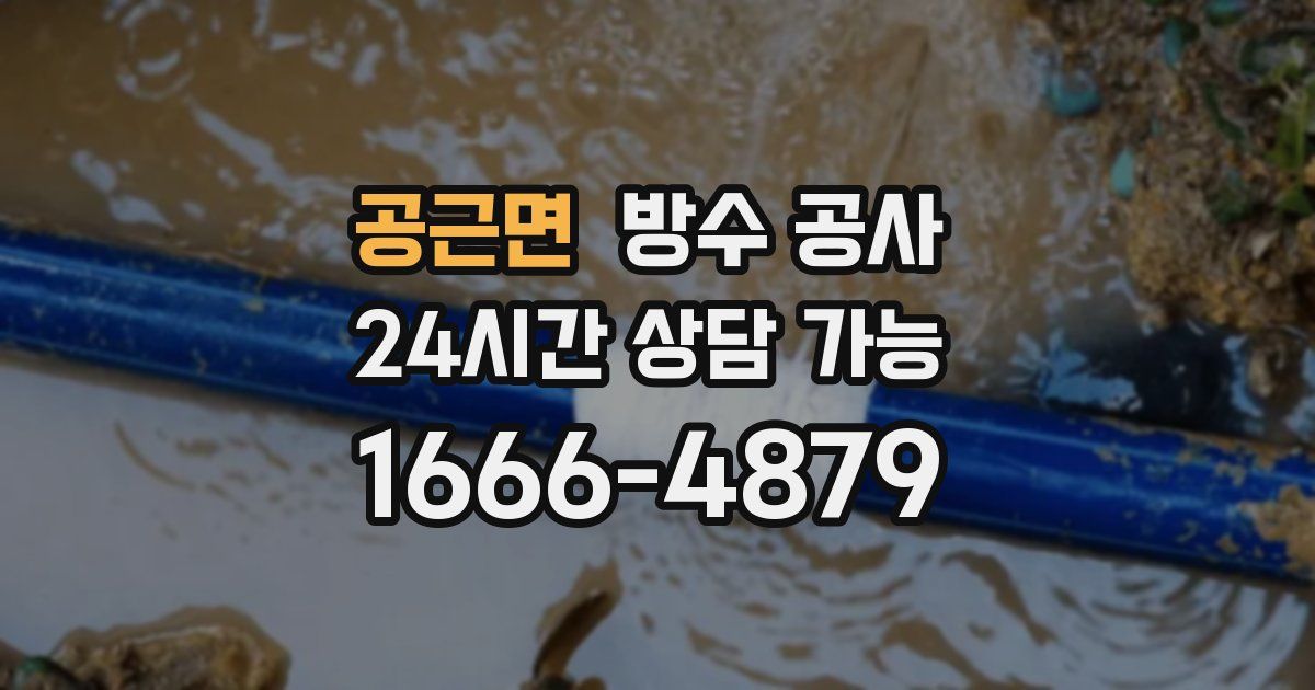 공근면 누수탐지